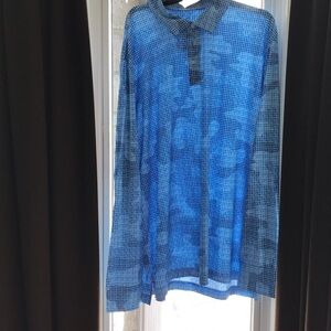 Robert Graham Geometric Blue Shirt